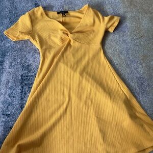 Yellow Ribbed Dress